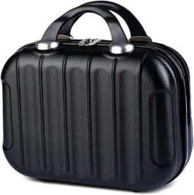 Hard Shell Vanity Cases with Elastic Band and Zipper, Portable Waterproof ABS Beauty Case, Cosmetic Case for Women Girl