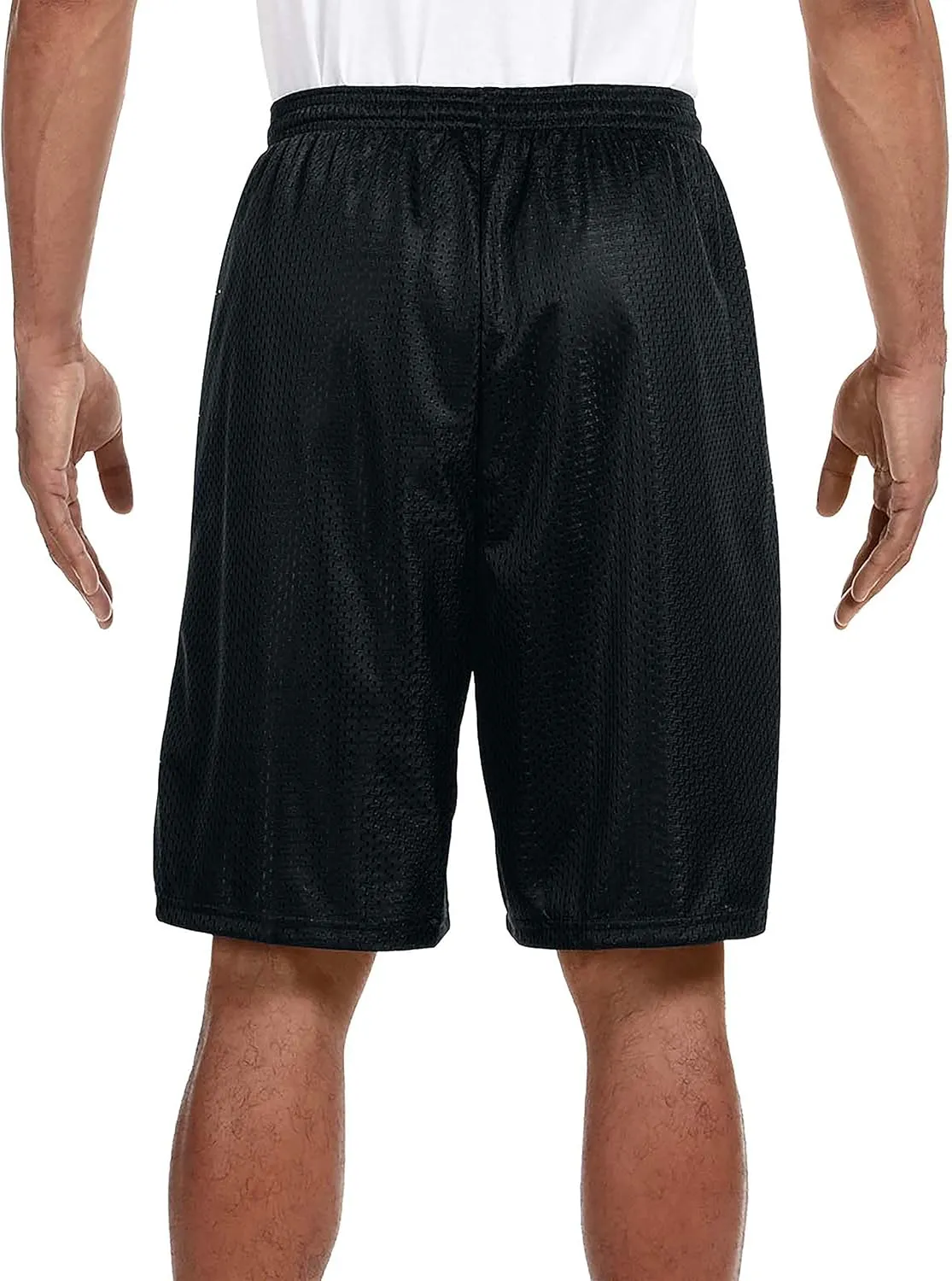 Hat and Beyond Mens Lightweight Basic Mesh Solid Basketball Jersey Workout Fitness Gym Shorts