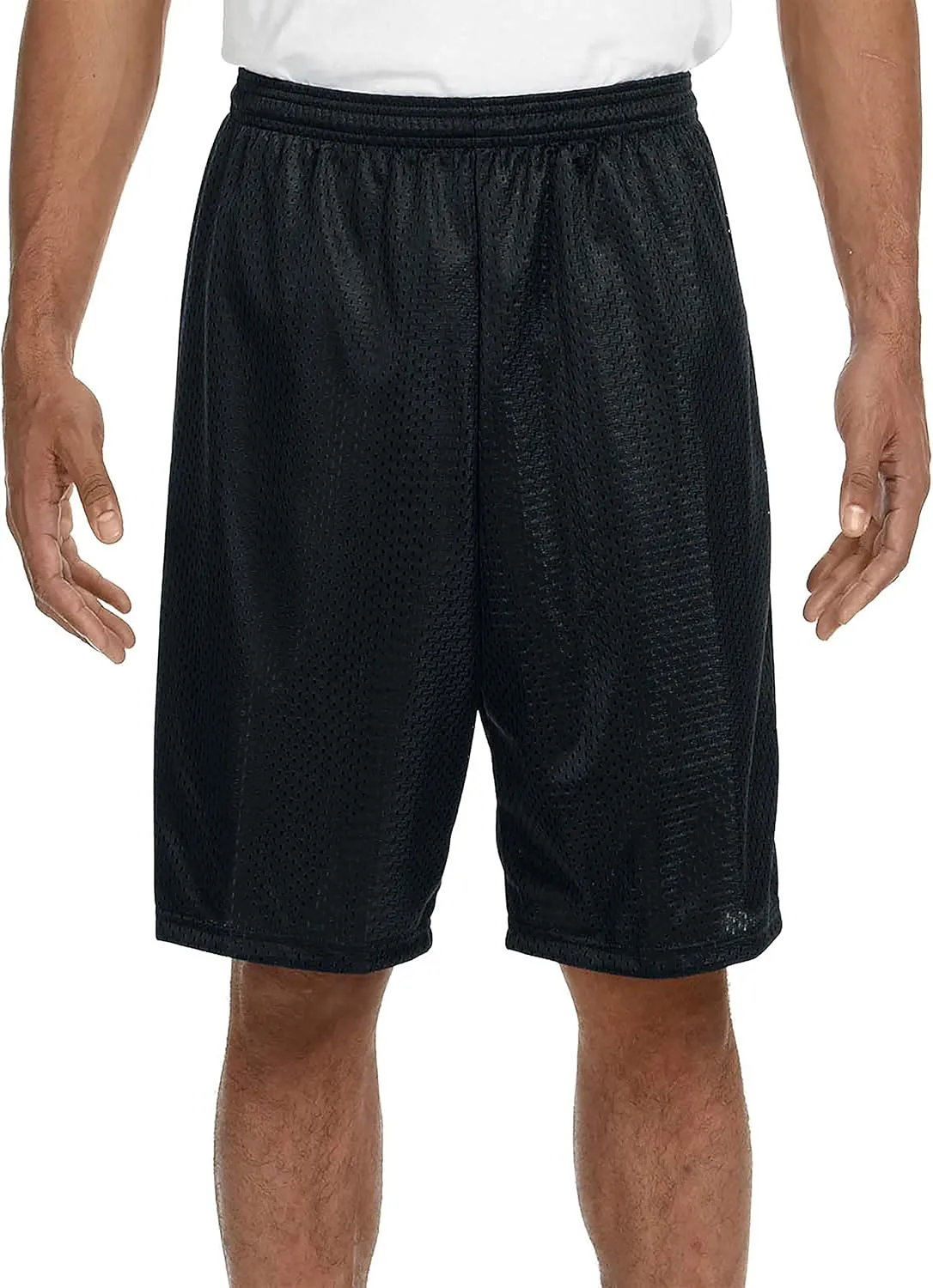 Hat and Beyond Mens Lightweight Basic Mesh Solid Basketball Jersey Workout Fitness Gym Shorts