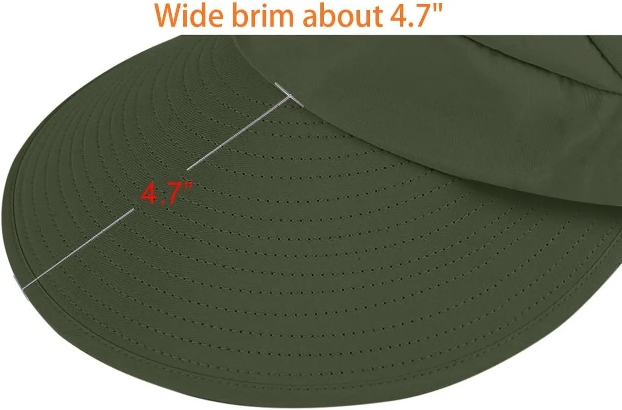 HINDAWI Sun Hats for Women Wide Brim UV Protection Sun Hat Summer Beach Packable Visor