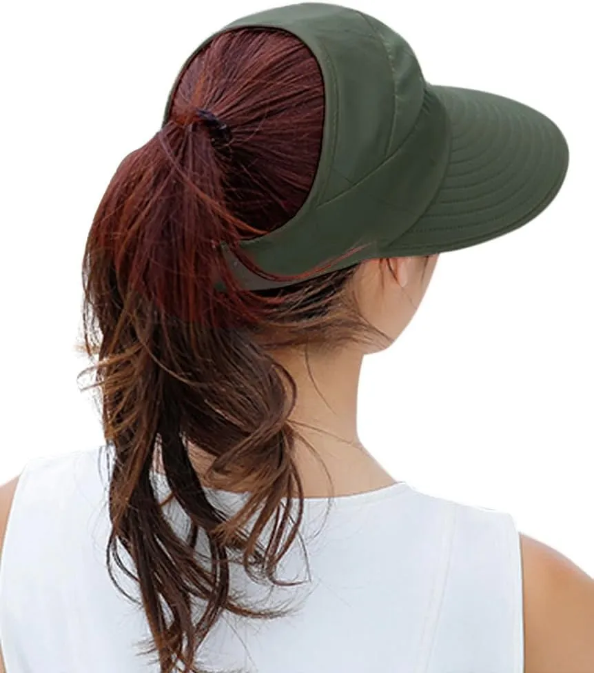 HINDAWI Sun Hats for Women Wide Brim UV Protection Sun Hat Summer Beach Packable Visor