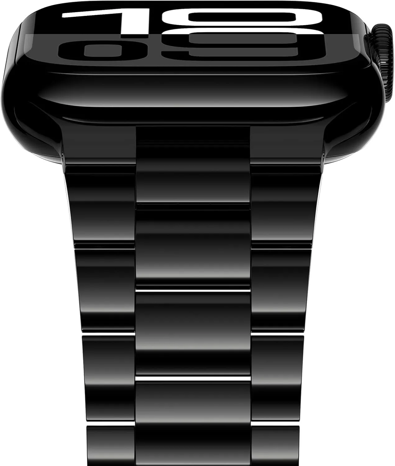 iiteeology Lightweight Stainless Steel Band Designed for Apple Watch Series 1-10, 42mm, 41mm, 40mm, 38mm,SE &SE2,Replacement iWatch Bands for Women, Jet Black
