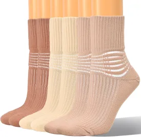 IRAMY Compression Socks Women Cute Crew Ankle Support Coolmax Wicking Casual Aesthetic Granola Girls Plantar Fasciitis Sock