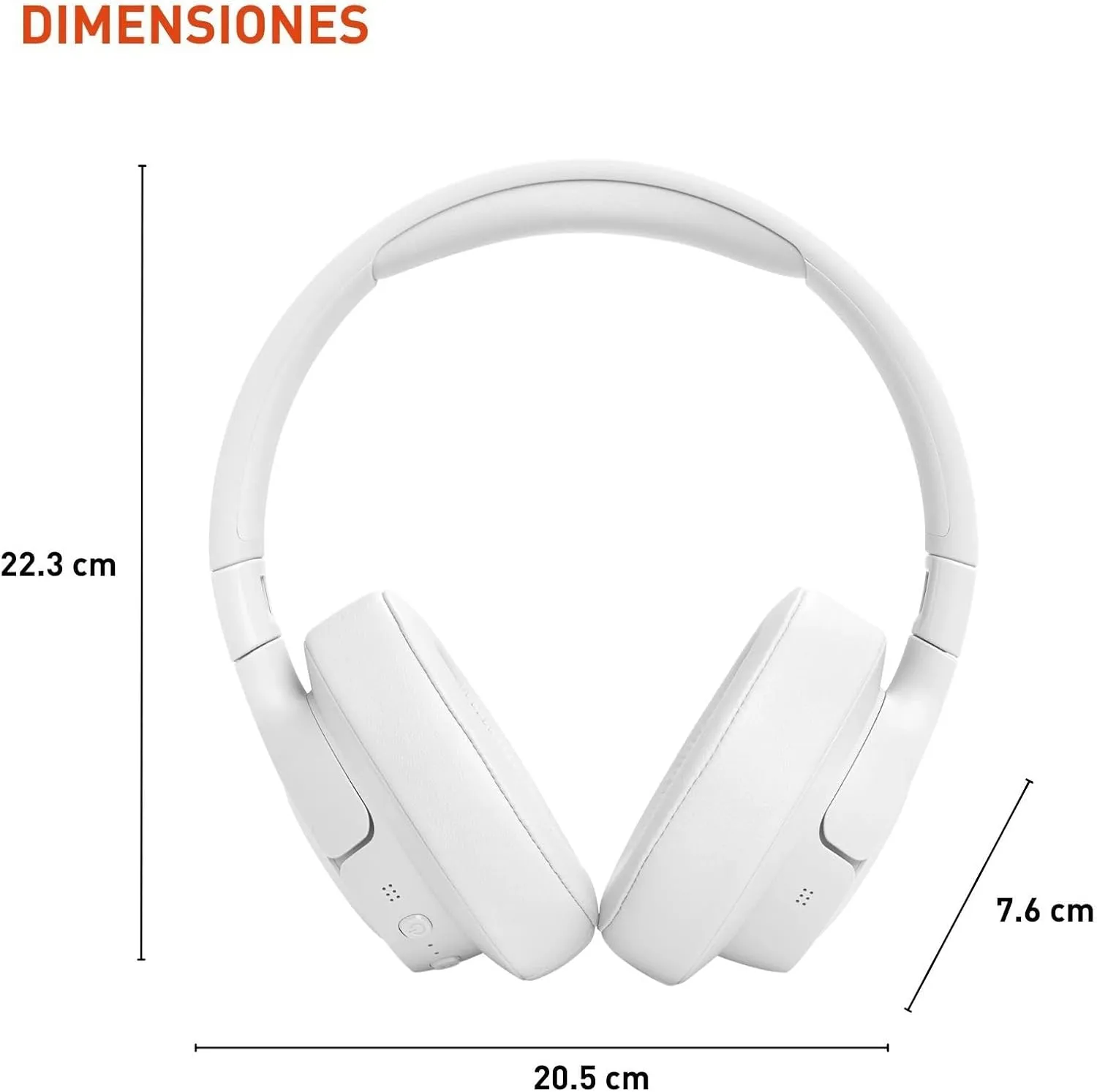 JBL Tune 770NC - Adaptive Noise Cancelling with Smart Ambient Wireless Over-Ear Headphones, Bluetooth 5.3, Up to 70H Battery Life with Speed Charge, Lightweight, Comfortable & Foldable Design (White)