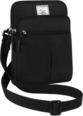 KAMO Multifunction Phone Waist Bag - Diagonal Cross Body Smart Phone Case Outdoor Bag with Triple Zip for Women & Men