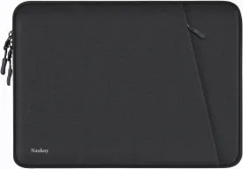 Laptop Case 15.6 inch, Shockproof Protective Computer Sleeve Cover with Accessories Pocket, Water Resistant Traveling Carrying Laptop Bag Compatible for MacBook Dell HP Acer Asus Lenovo, Black