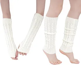 Leg Warmers Arm Warmers Knee Warmers 2Pcs Include Black Leg Warmer and Black Arm Warmer for 80s Party Winter Women