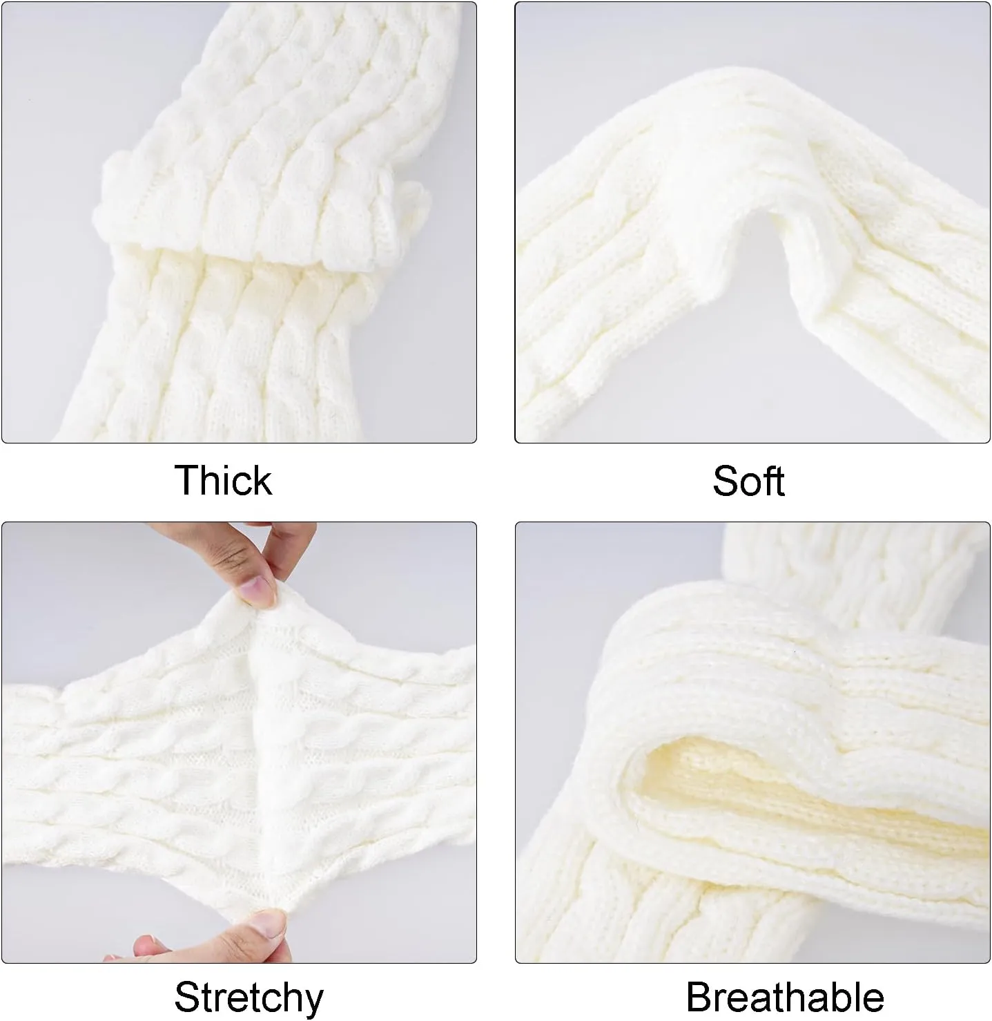 Leg Warmers Arm Warmers Knee Warmers 2Pcs Include Black Leg Warmer and Black Arm Warmer for 80s Party Winter Women