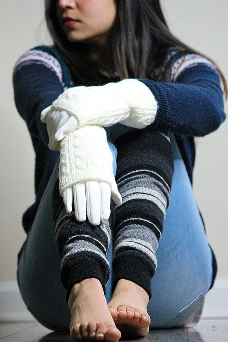 Leg Warmers For Girls & Women - Girls Classic Leg Warmer, Fashion Cable Knit Leg Warmer for Indoors/Outdoors