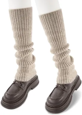 Leg Warmers for Women Winter Fashion Knitting Black Leg Warmers Long Ankle Warmers for Yoga Ballet Leg Socks