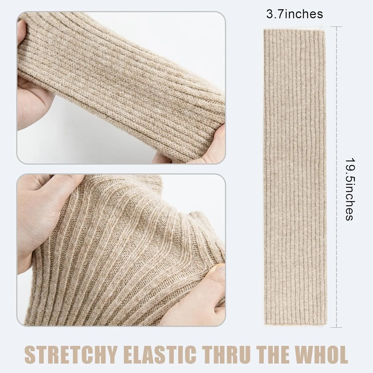 Leg Warmers for Women Winter Fashion Knitting Black Leg Warmers Long Ankle Warmers for Yoga Ballet Leg Socks