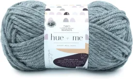 Lion Brand Hue   Me Yarn for Knitting, Crocheting, and Crafting, Bulky and Thick, Soft Acrylic and Wool Yarn, Cement, (1-Pack)