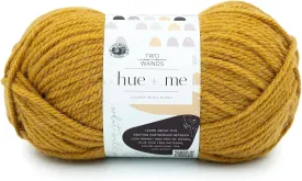 Lion Brand Hue   Me Yarn for Knitting, Crocheting, and Crafting, Bulky and Thick, Soft Acrylic and Wool Yarn, Mustard, (1-Pack)