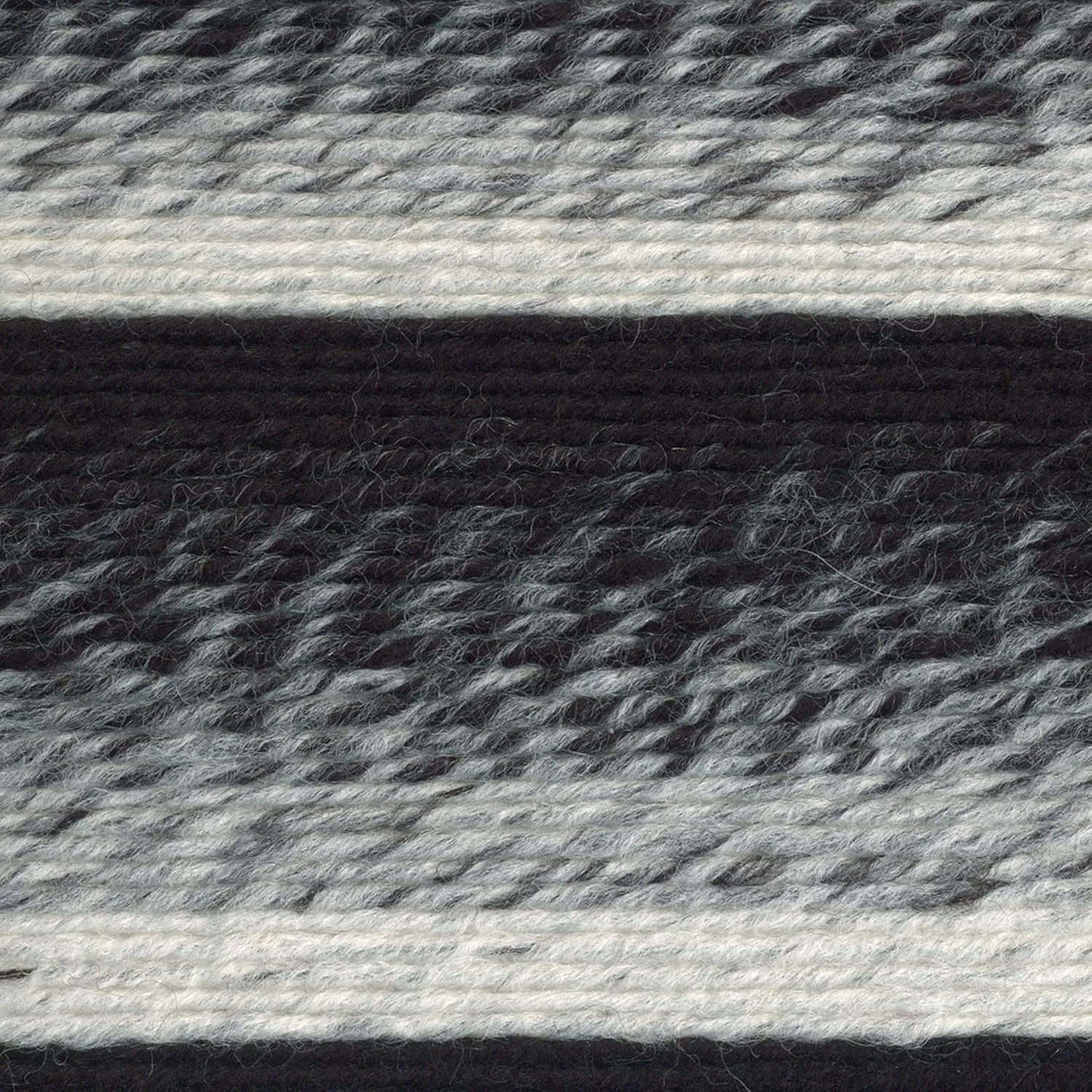 Lion Brand Yarn (1 Skein) Scarfie Bulky Yarn, Cream/Black