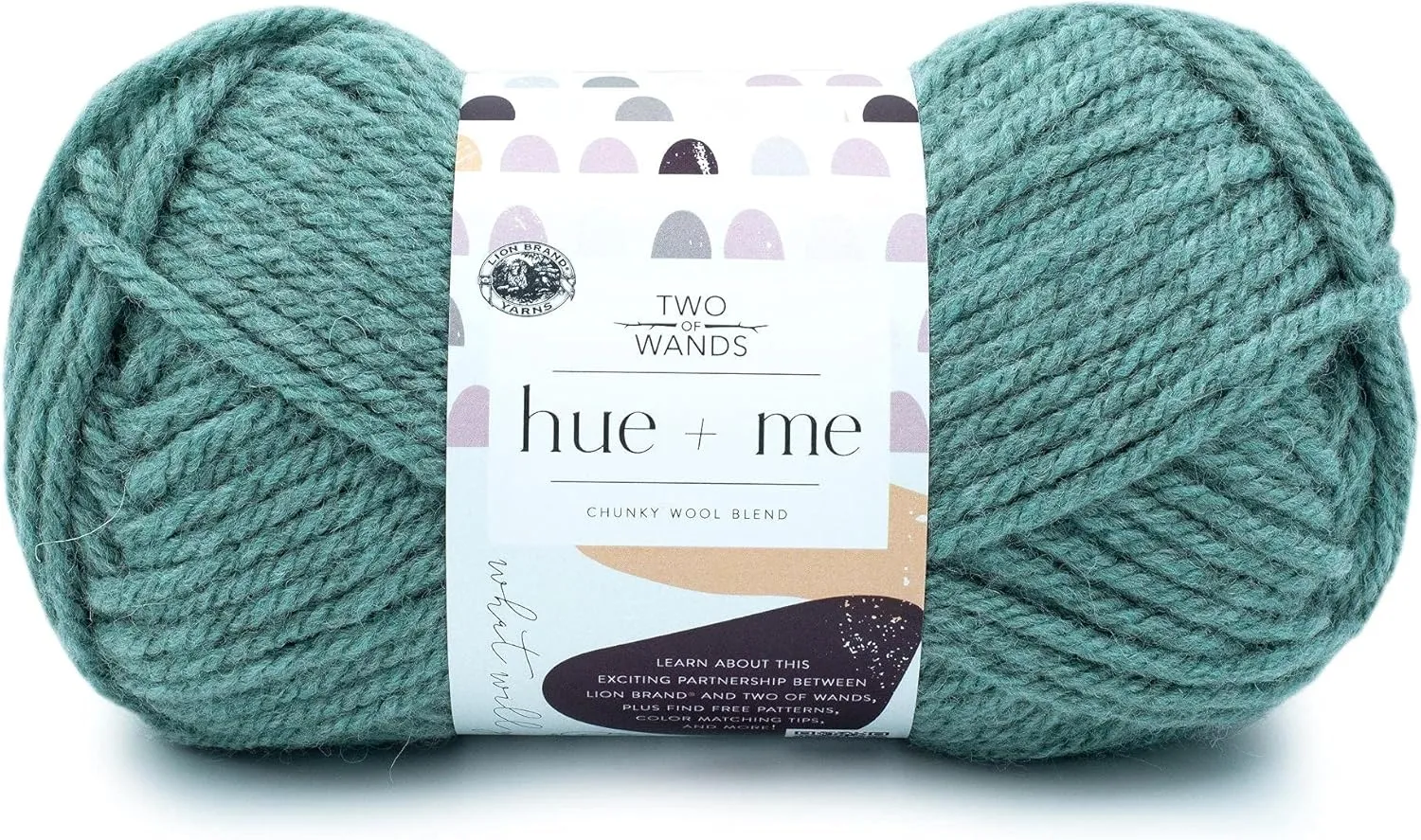 Lion Brand Yarn Hue & Me Bulky Yarn, Agave, 1 Skein
