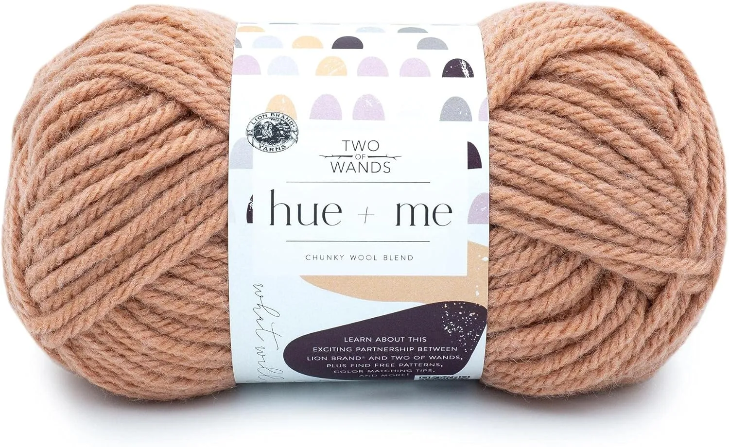 Lion Brand Yarn Hue & Me Bulky Yarn, Bellini, 1 Skein