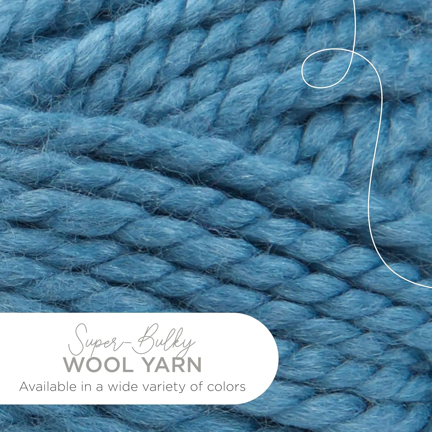 Lion Brand Yarn Wool-Ease Thick & Quick Yarn, Soft and Bulky Yarn for Knitting, Crocheting, and Crafting, 1 Skein, Air Force