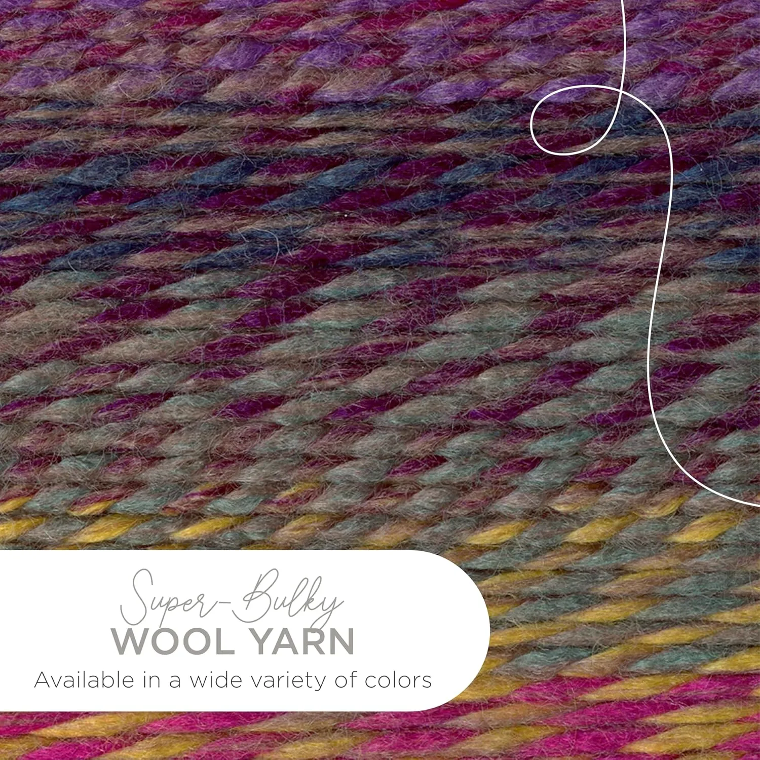 Lion Brand Yarn Wool-Ease Thick & Quick Yarn, Soft and Bulky Yarn for Knitting, Crocheting, and Crafting, 1 Skein, Astroland