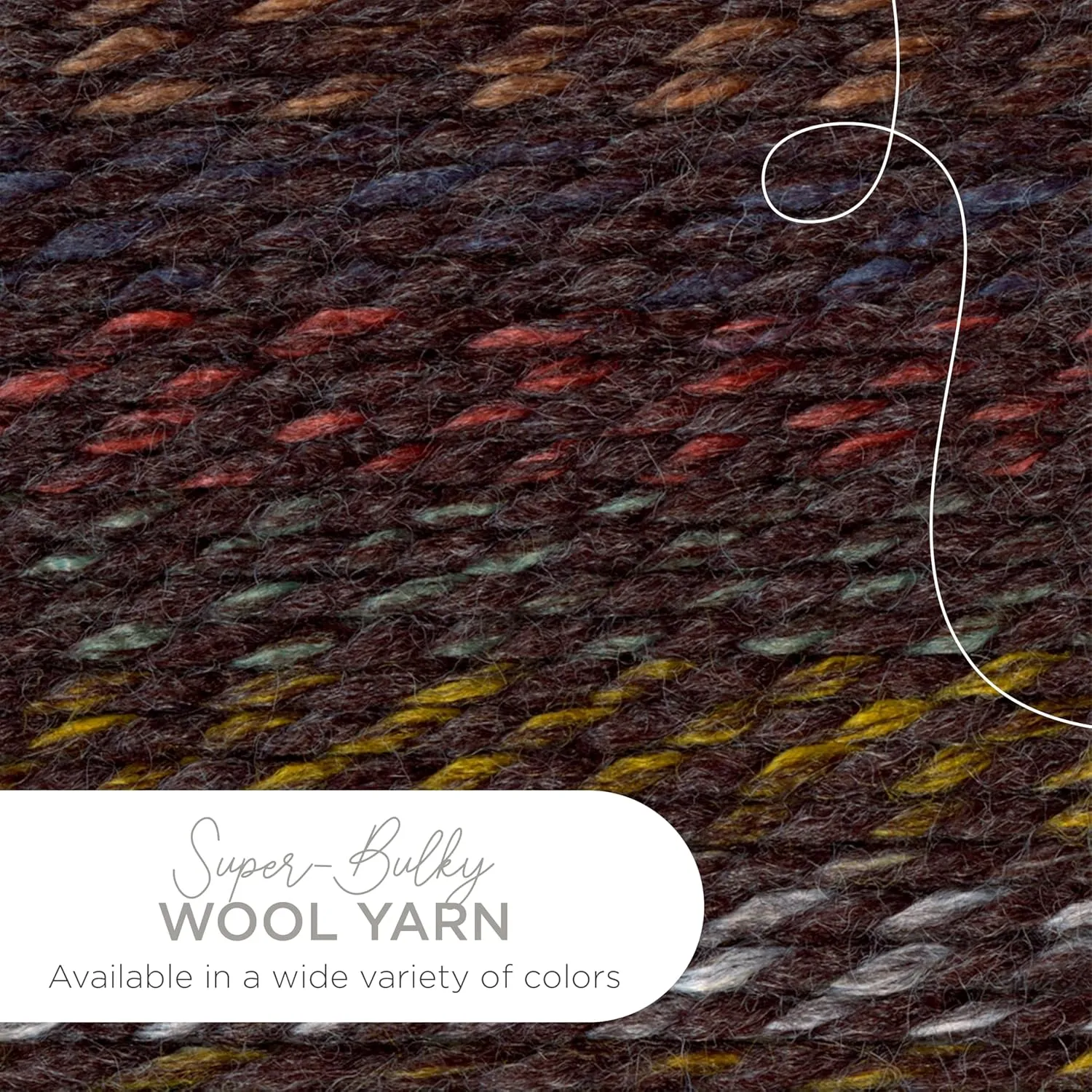 Lion Brand Yarn Wool-Ease Thick & Quick Yarn, Soft and Bulky Yarn for Knitting, Crocheting, and Crafting, 1 Skein, Bedrock