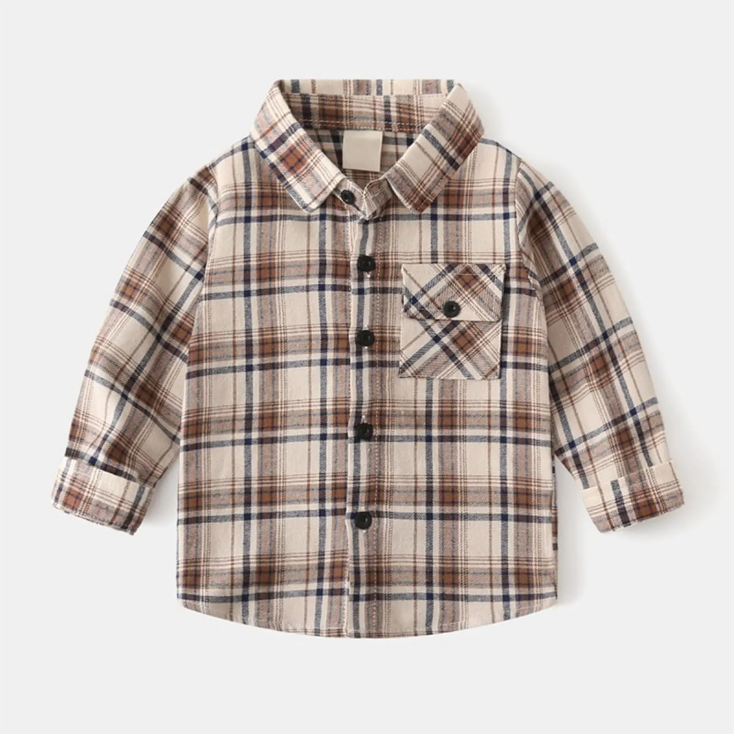 Long Sleeve Plaid Shirt for Kids Polar Fleece Lined Sherpa Full-Zip Jacket Unisex Boys Girls Winter Warm Zip Up Jacket