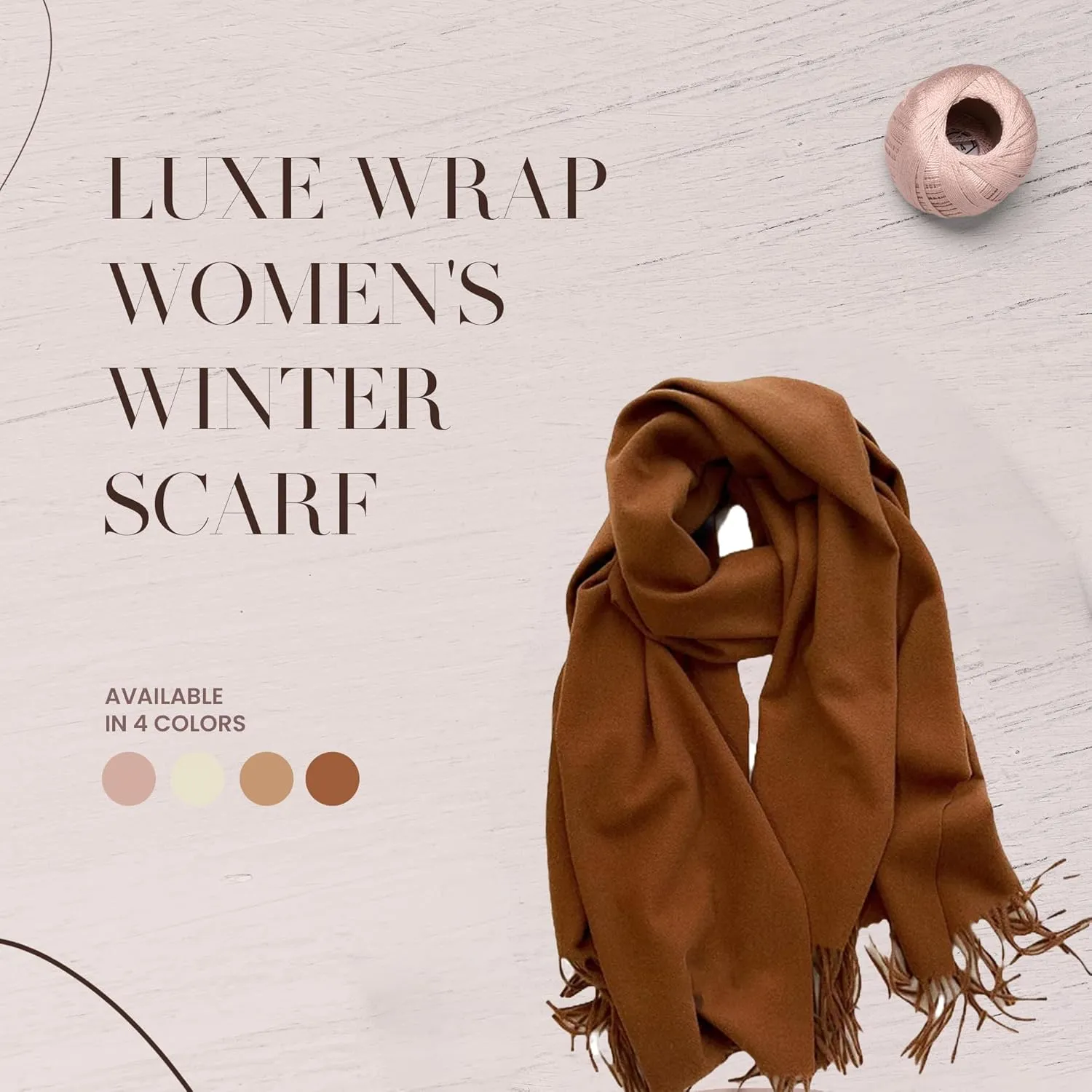 Luxe Wrap Cashmere Feel Winter Scarf For Women Ultimate Comfort Elegance Flights Soft Cozy Travel