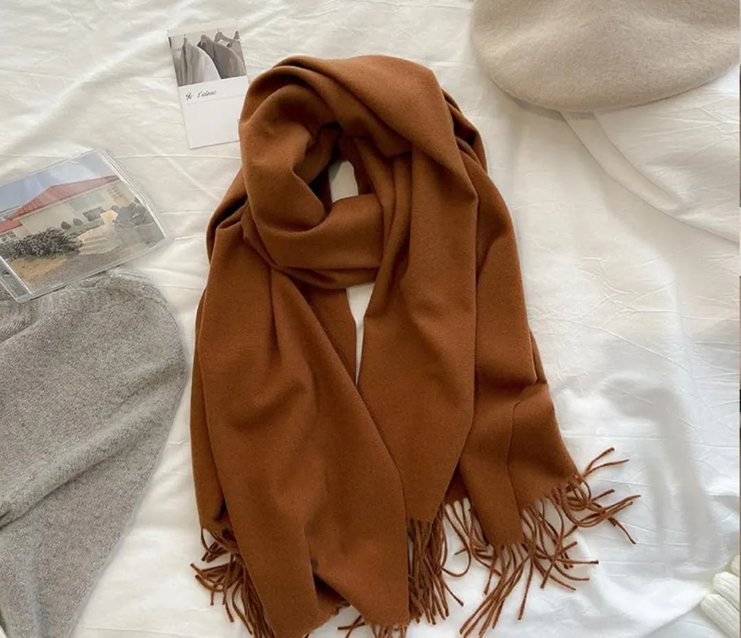 Luxe Wrap Cashmere Feel Winter Scarf For Women Ultimate Comfort Elegance Flights Soft Cozy Travel