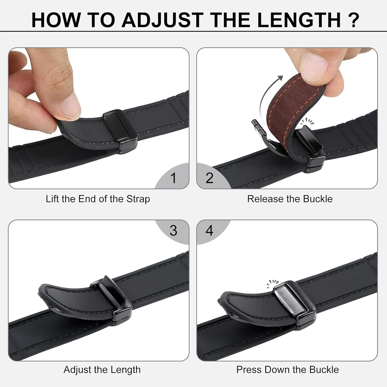 Magnetic Leather Bands Compatible with Apple Watch 49mm 46mm 45mm 44mm 42mm(Series 3/2/1) for Men Women, Genuine Leather with Magnetic Buckle for iWatch Ultra 1/2 Series SE/10/9/8/7/6/5/4/3