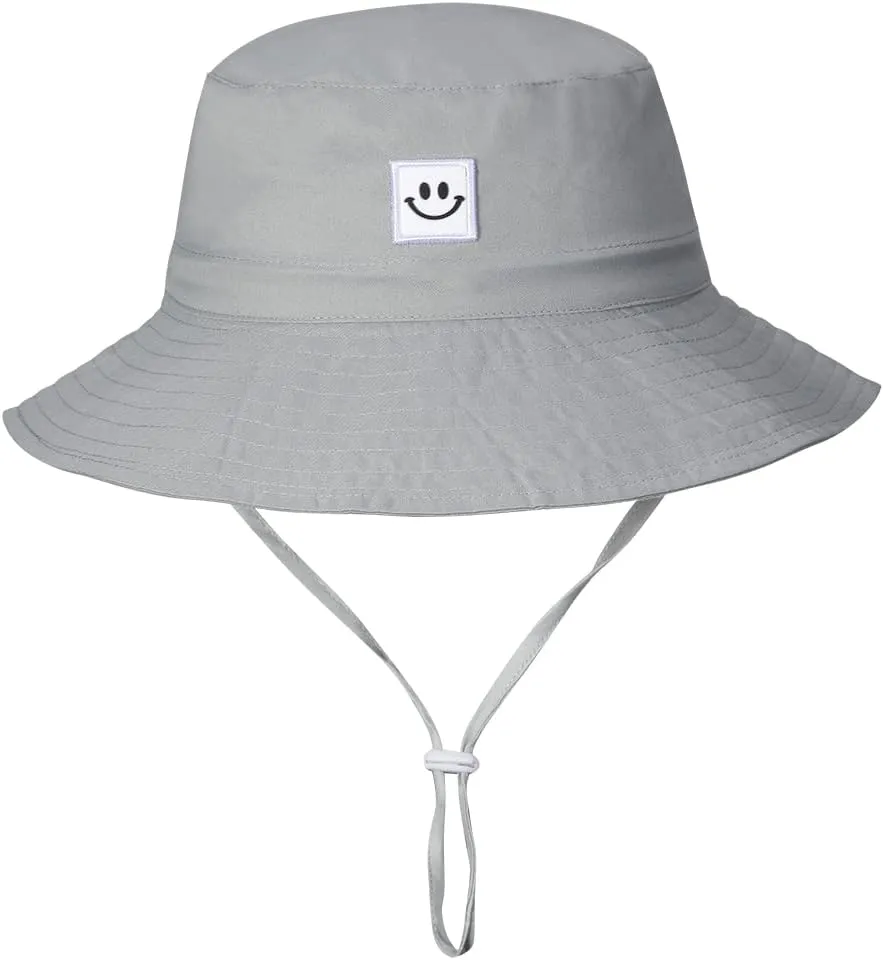 MaxNova Baby Sun Hat Smile Face UPF 50  Toddler Bucket Hat for Boys Girls 0-7 Years