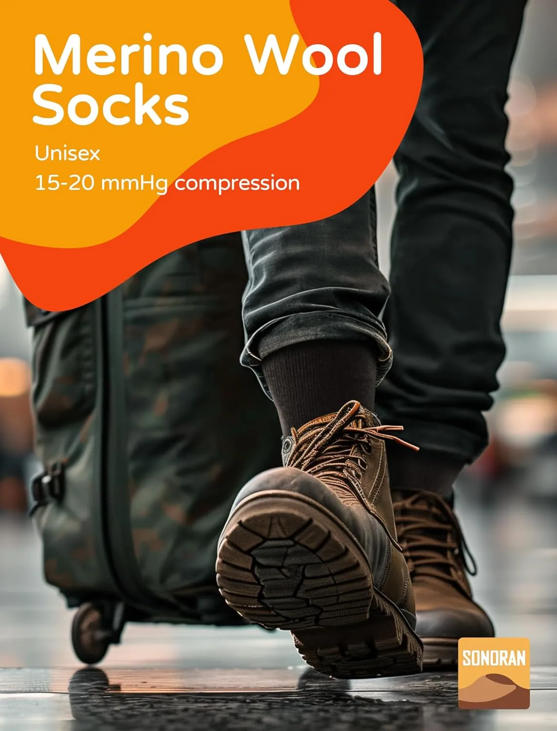 Merino Wool Compression Socks for Women Men (2/3 Pairs) Knee High Winter Thermal Thick Warm for Nurse Pregnant Travel