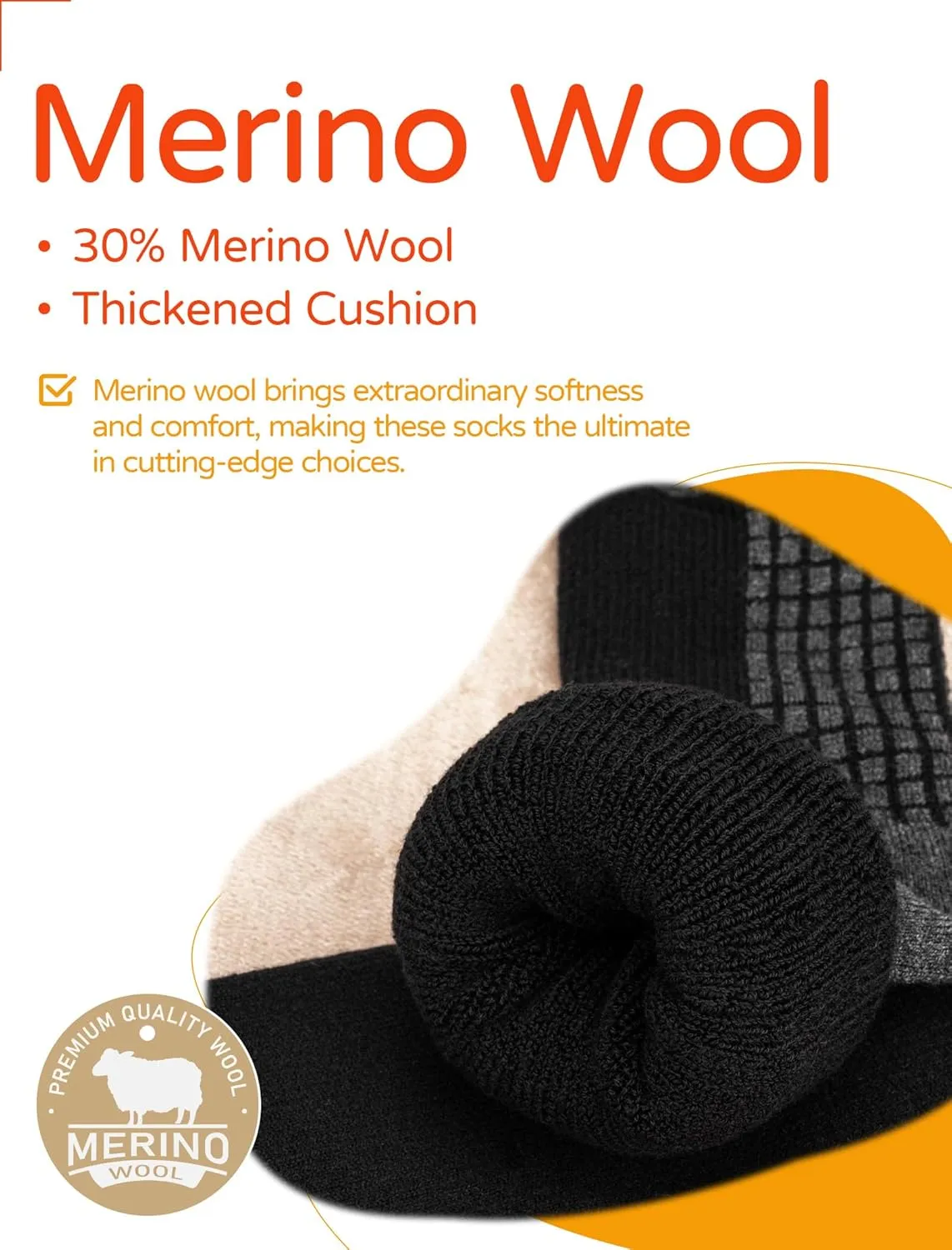 Merino Wool Compression Socks for Women Men (2/3 Pairs) Knee High Winter Thermal Thick Warm for Nurse Pregnant Travel