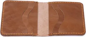 Minimalist Slim foldable Wallet, Handmade Full Grain Minimalist Leather Wallet for Men, Hand-stitched, Slim Wallet for Men, Leather wallet (Brown)