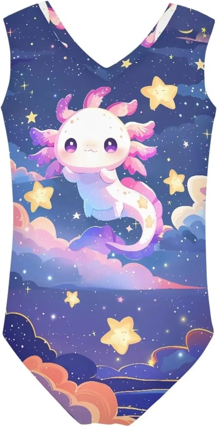 Mumeson Girls One Piece Swimsuits Lightweight V-Neck Swimwear Bathing Suits for Little Girls 3-14 Years