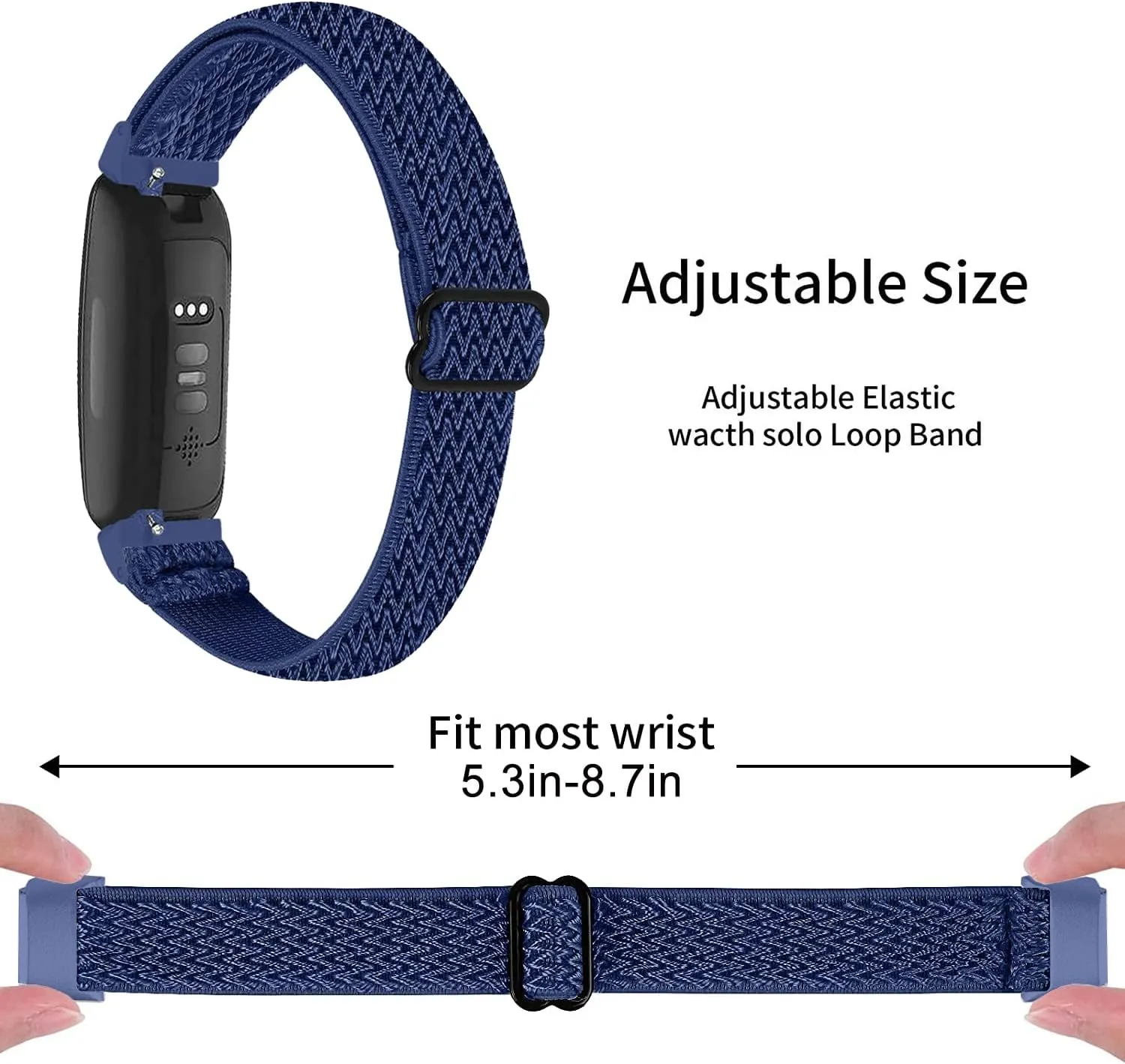 Nigaee 3 Pack Elastic Nylon Bands Compatible with Fitbit Inspire 3/Inspire 2/Inspire HR/Inspire,Adjustable Breathable Replacement Straps Soft Nylon Loop Wristbands for Women Men