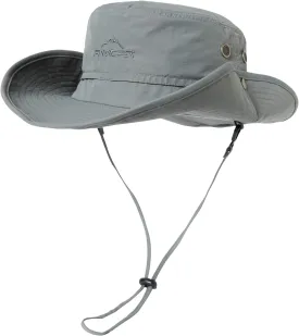 Oversize XL XXL Large Wide Brim Waterproof UPF 50  Bucket Sun Summer Travel Fishing Hiking Fisherman Hat Detachable Chin