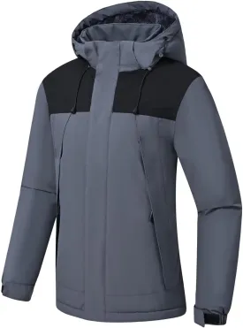 Pdbokew Women's Skiing Snowboarding Jackets Fleece Hood Mountain Snow Coat