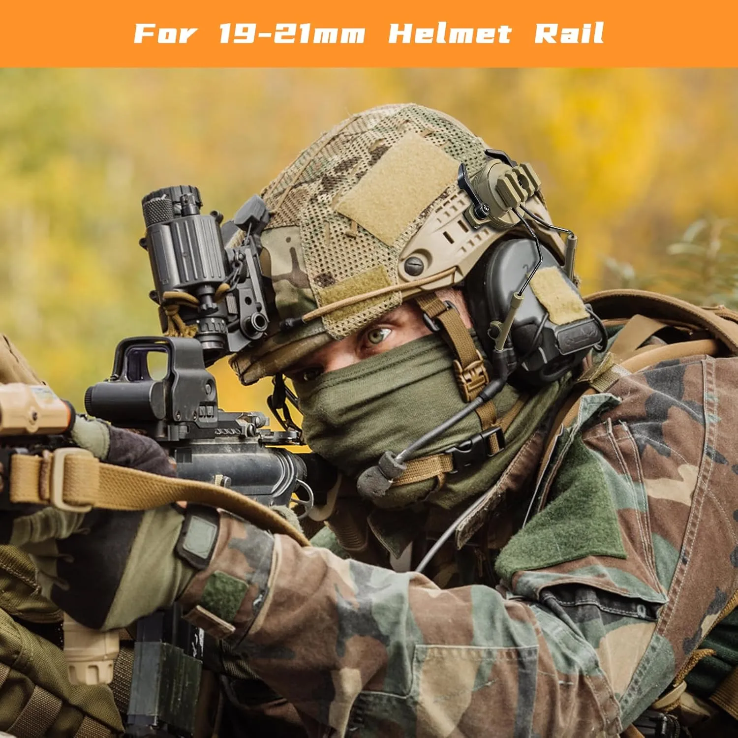 Qavctw Tactical Helmet Rail Headset Adapter Suspension Bracket For Airsoft Ear Protection Fast ARC Rail System