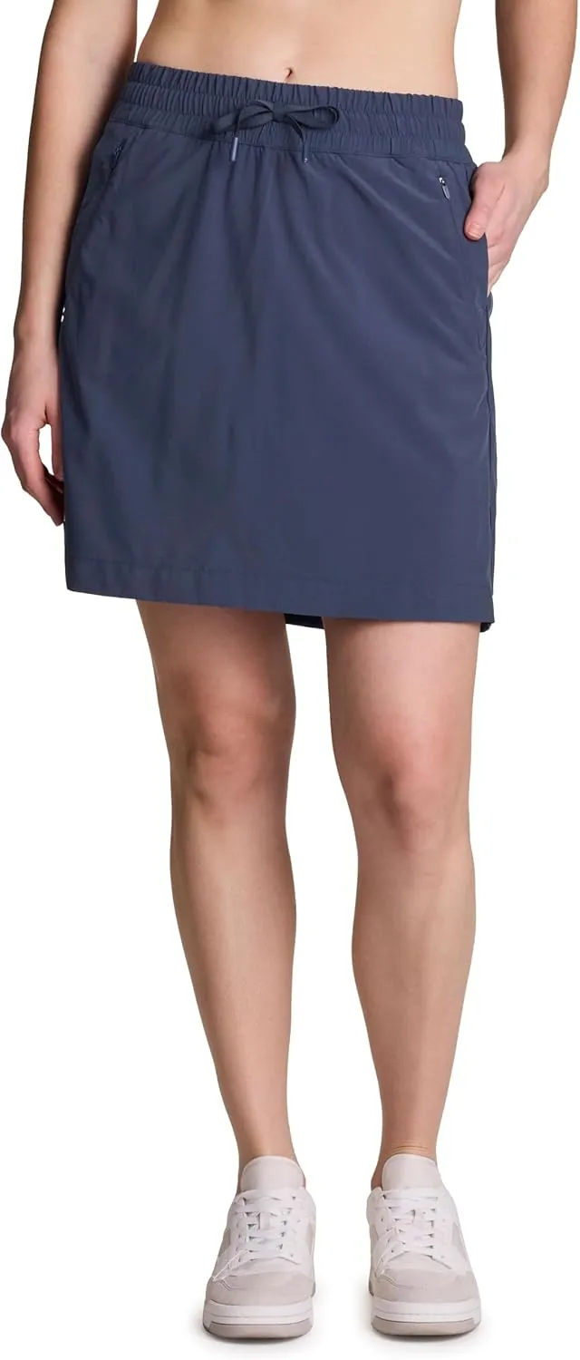 RBX Active Women's Long Length Skort, Quick Drying Woven Golf Skort with Pockets for Tennis, Pickleball, Hiking, Workouts