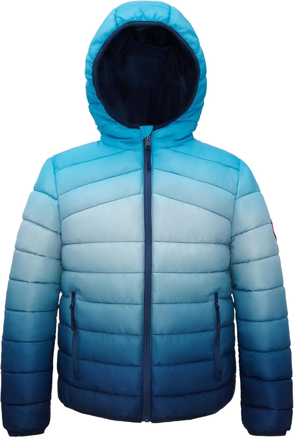 Rokka&Rolla Boys' Reversible Lightweight Puffer Jacket Hooded Water-Resistant Winter Coat