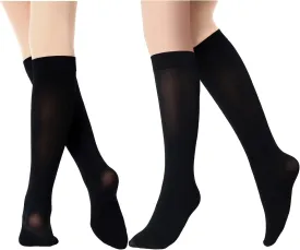 SATINIOR 6 Pairs Ice Skating Socks Roller Skating Socks High Tight Knee Nylon Roller Skate Sock Women Girl