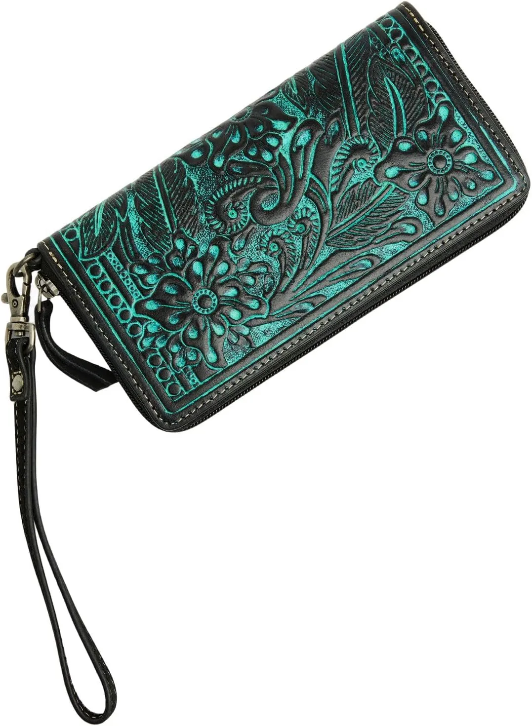 Shyanne Women's Tooled Leather Wristlet Wallet - Safa25wt1-Tuq