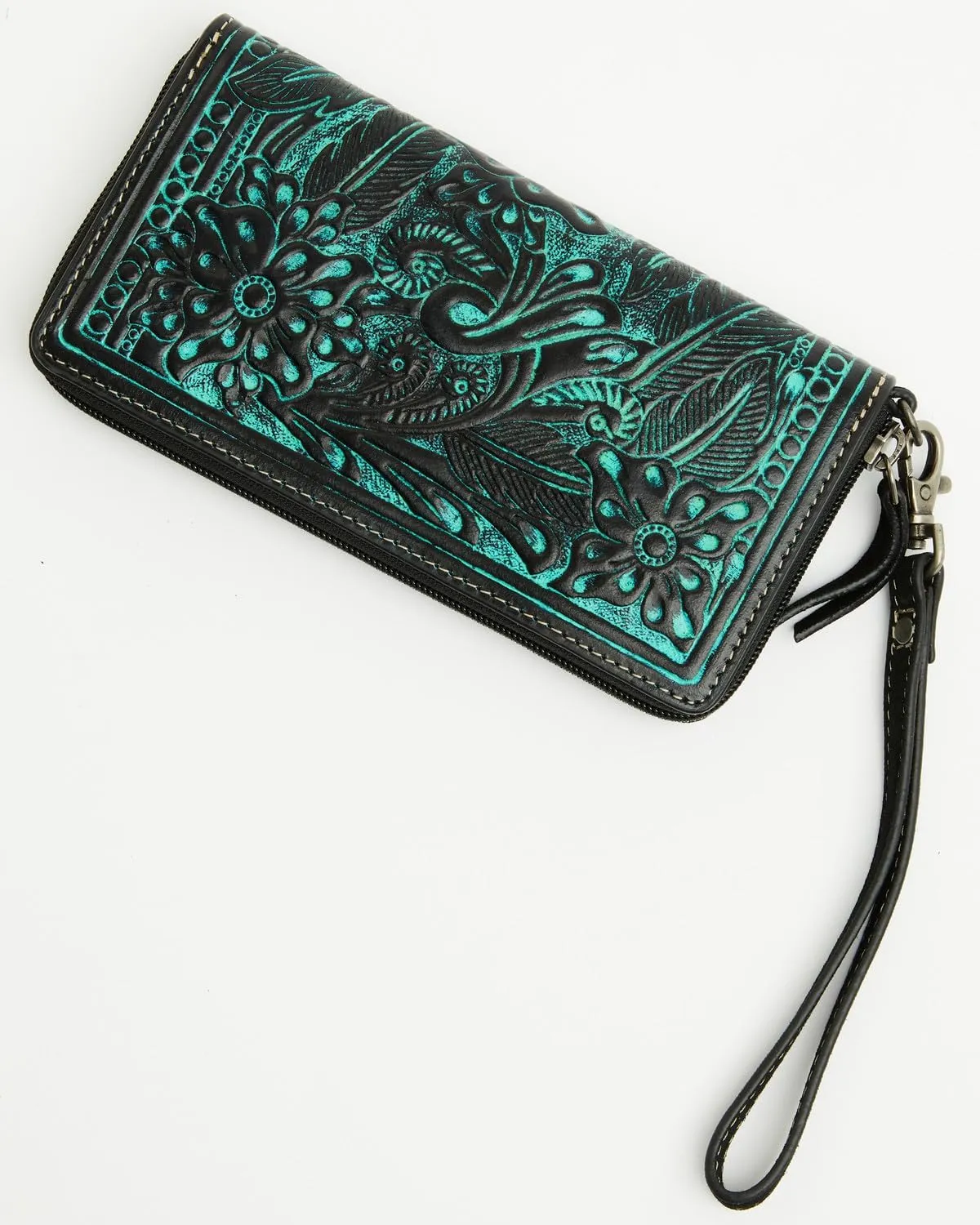 Shyanne Women's Tooled Leather Wristlet Wallet - Safa25wt1-Tuq