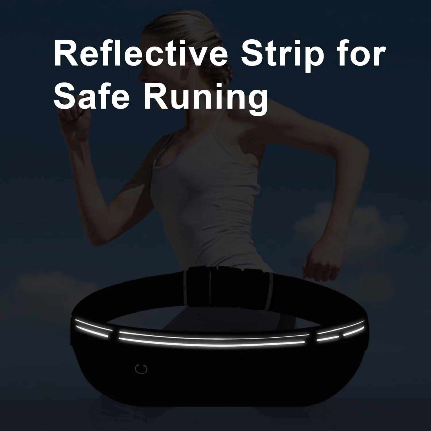 Slim Running Belt for Women Men,Runners Fanny Pack Phone Holder,Money Belt,Running Gear Accessories,with 3 Pockets(Black)