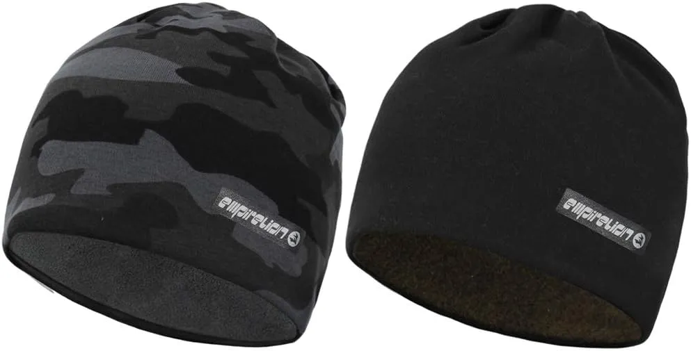 Softshell Winter Fleece Lined Beanie Hats, 9" Running Skull Cap Thermal Tactical Watch Cap Men Women