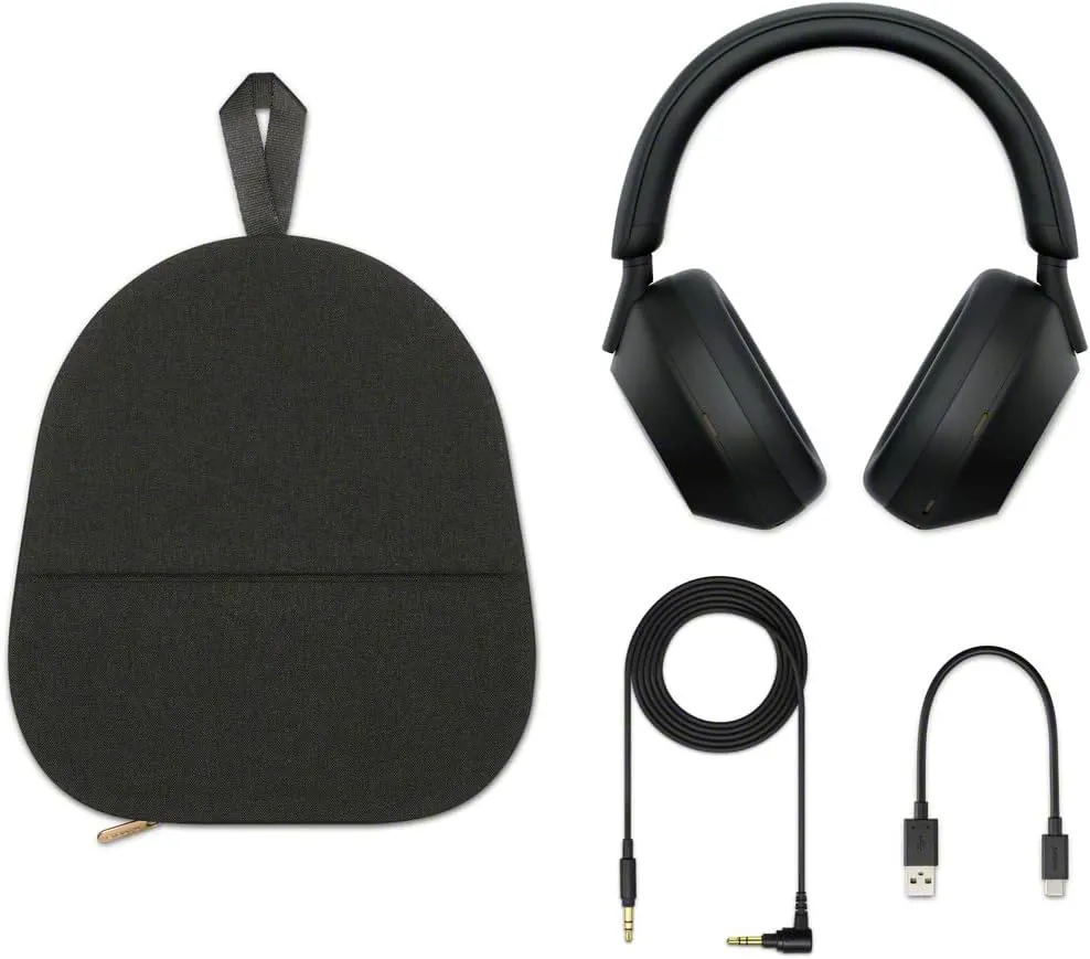 Sony WH-1000XM5 Premium Noise Canceling Headphones, Auto NC Optimizer, 30-Hour Battery, Alexa Voice Control, Black