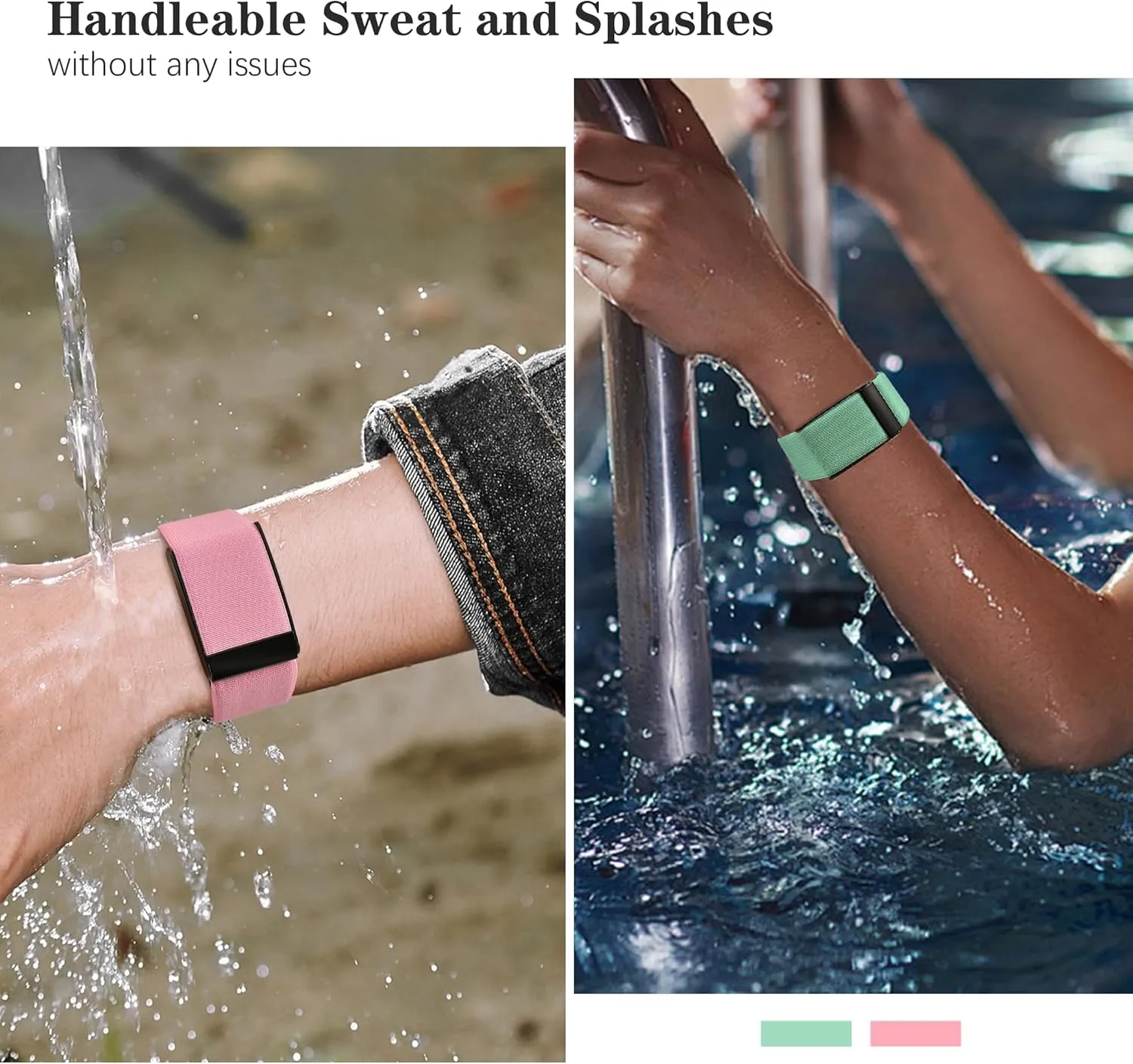 Splash-Proof Nylon Compatible with Whoop Band 4.0 Band and Whoop 3.0, Water-Resistant Fast-Drying Soft Sport Breathable Adjustable Waterproof Wristband Replacement for Men Women