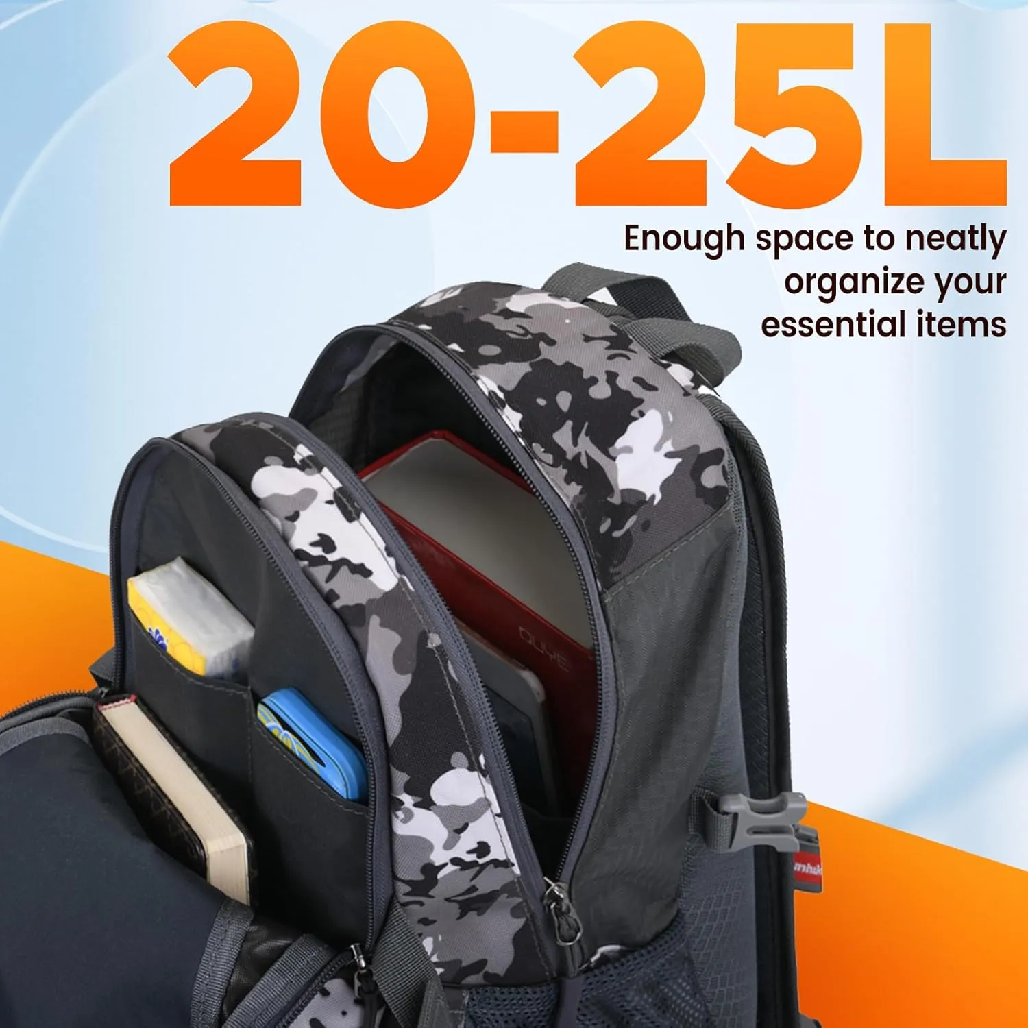 sunhiker Small Cycling Hiking Backpack Water Resistant Travel Backpack Lightweight Daypack M0714 20-25L