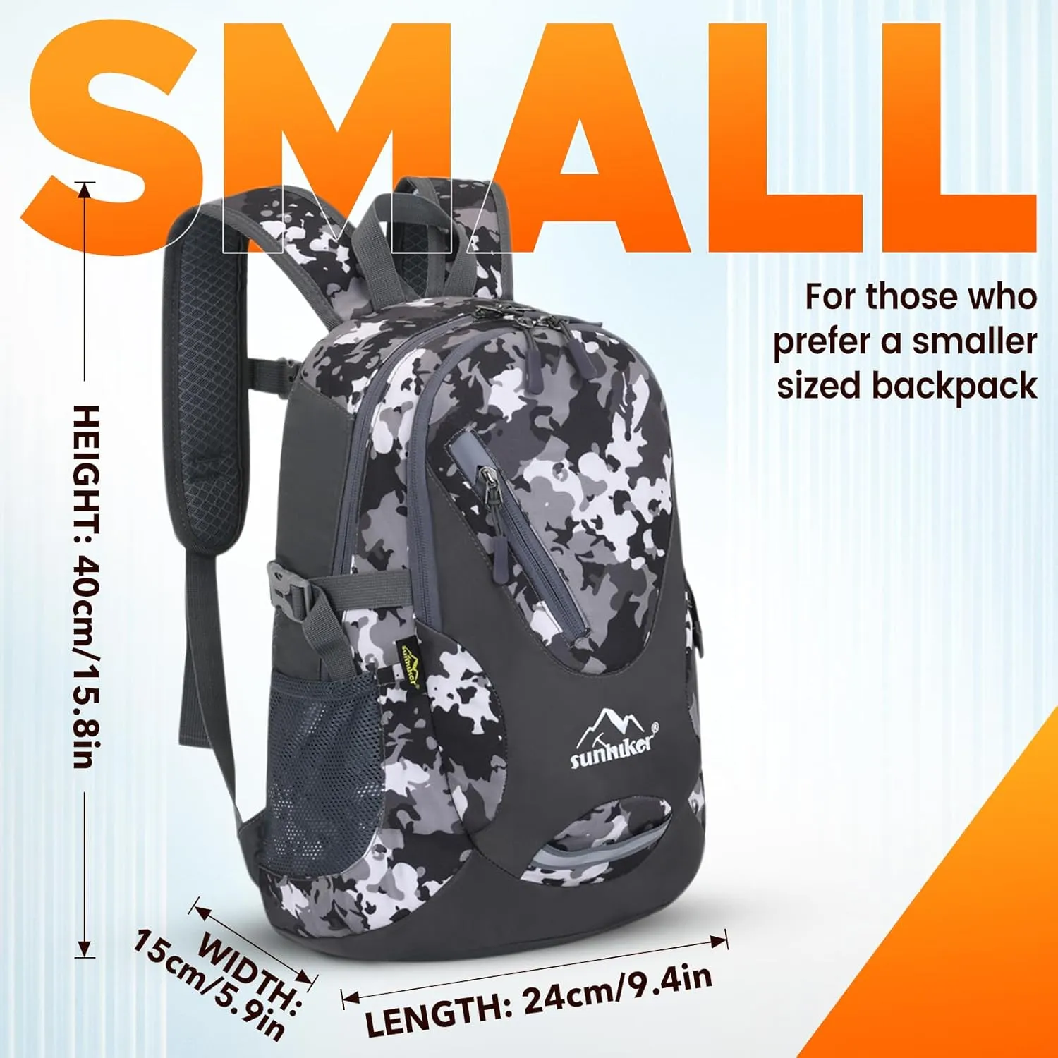 sunhiker Small Cycling Hiking Backpack Water Resistant Travel Backpack Lightweight Daypack M0714 20-25L
