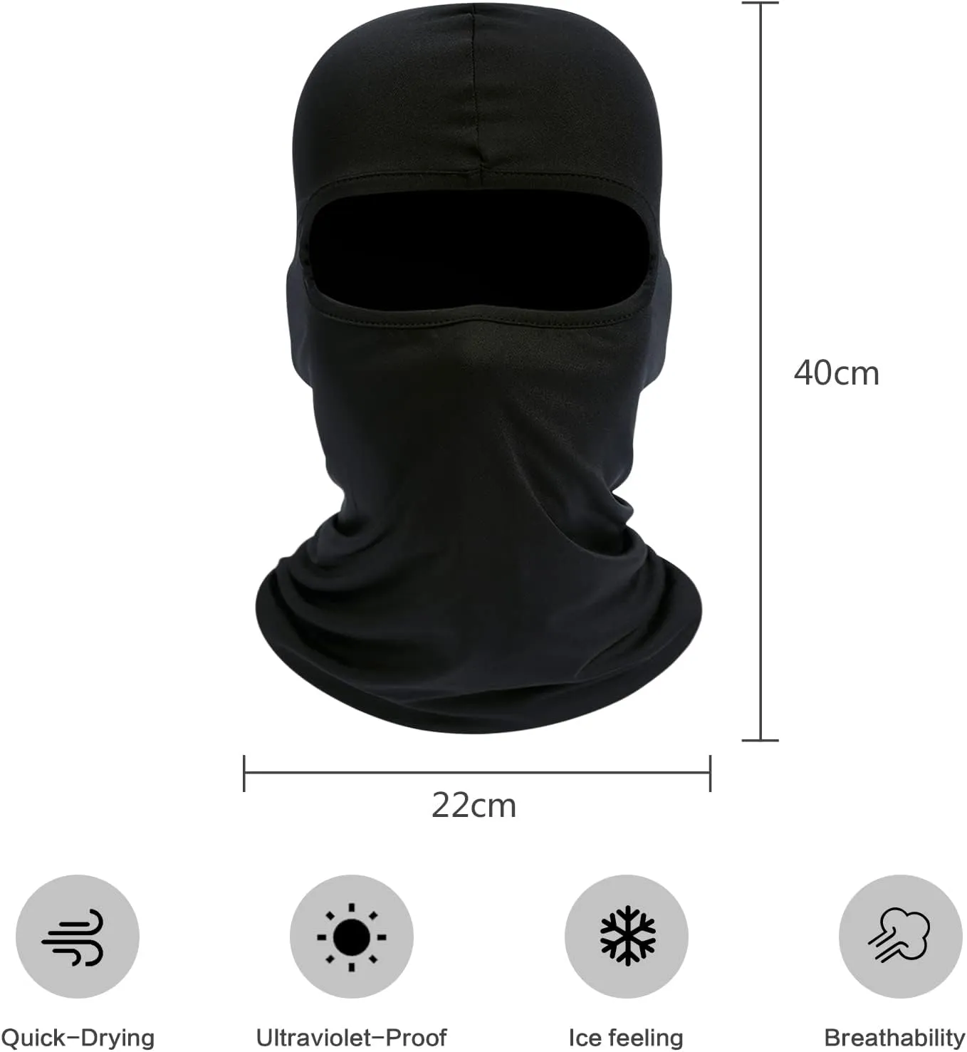 SUNLAND Balaclava Face Mask Motorcycle Cycling Bike Ski Bandana Hiking Skateboard Head Sock 3 Pack