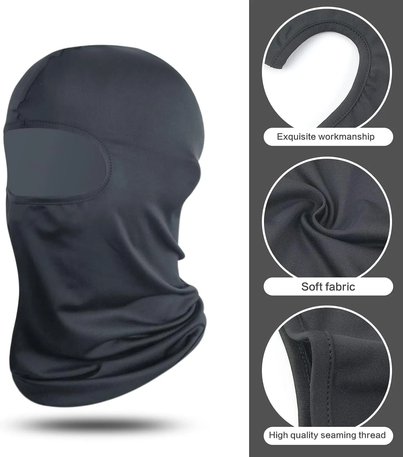 SUNLAND Balaclava Face Mask Motorcycle Cycling Bike Ski Bandana Hiking Skateboard Head Sock 3 Pack