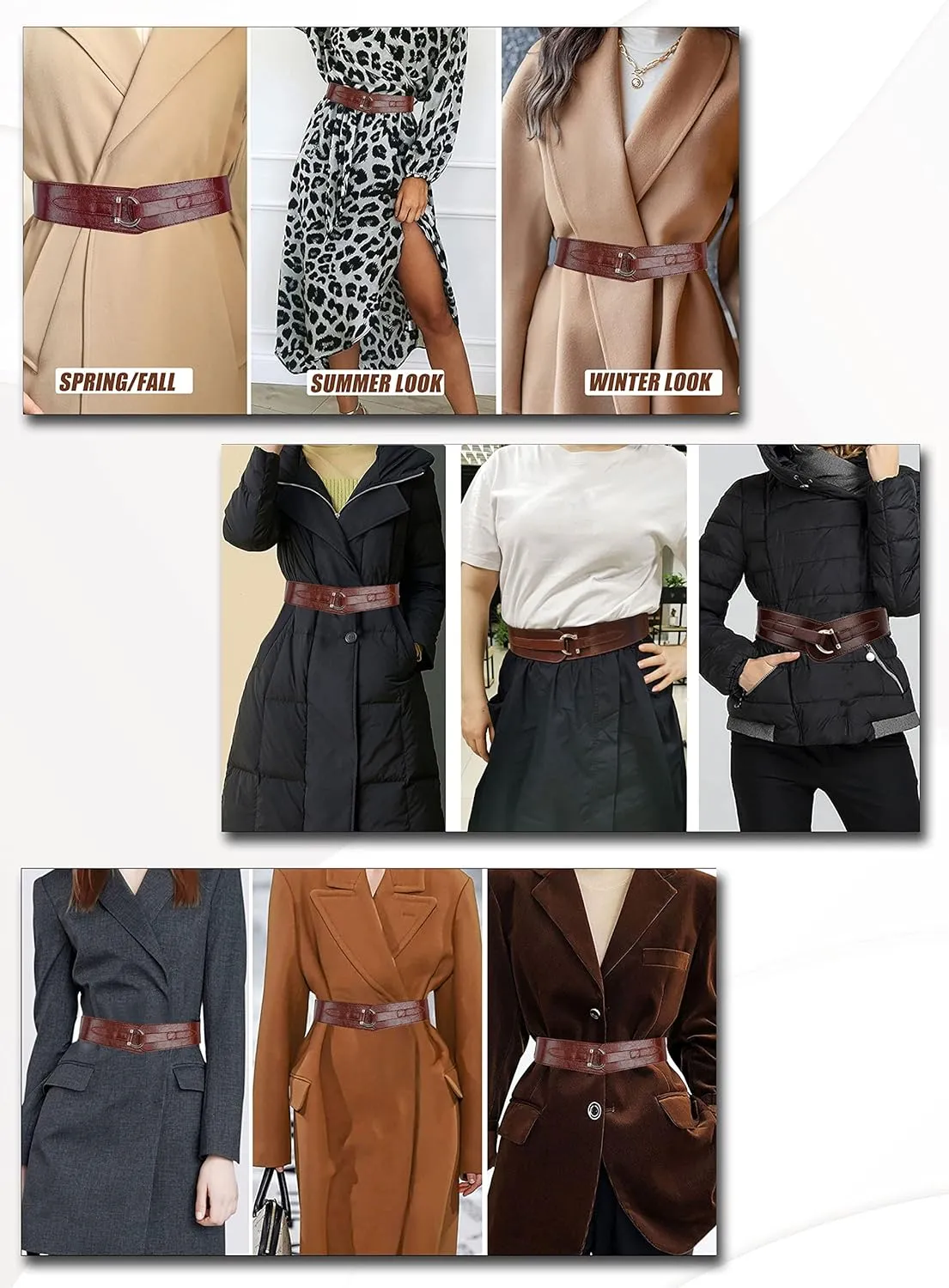 TeeYee Leather Belts Elastic Renaissance Waist Stretch Retro Belt Vintage Fashion Medieval Fashion Hook Belt